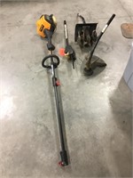gas trimmer w/ tiller, weedeater and saw