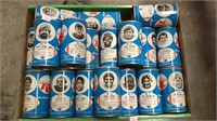 19 RC Cola cans, Red Skin football players,faces