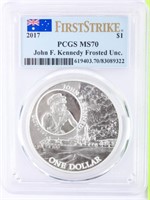 Coin 2017 John F. Kennedy Silver Dollar PCGS MS70