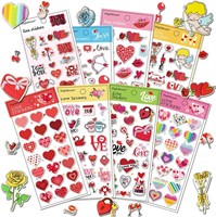 152Pcs 3D Love & Valentine Stickers x3