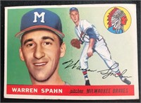 1955 Topps #31 Warren Spahn HOF Mid grade Conditio