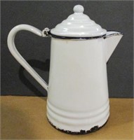 Vintage White Enamel Coffee Pot