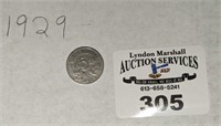 1929 $0.05 CDN coin