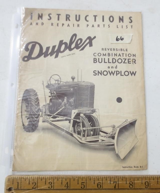 Duplex Bulldozer & Snowplow instructions