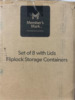 MM set of 8 fliplock storage containers