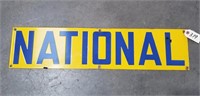 "National" Porcelain Sign