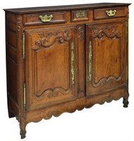 FRENCH LOUIS XV CARVED SIDEBOARD, 18TH/19TH C.