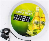 Bud Light Lime Advertising Clock