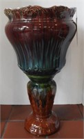 Lot #3368 - Weller Pottery Style 2pc glazed