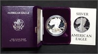 1987 S 1oz Proof Silver Eagle MIB with Cert.