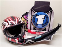 Motocross Youth M Helmet, Back Pad, Neck Roll +