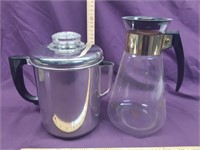Stainless Steel Coffee Maker and Glass Carafe