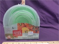 New 6 Piece Food Storage Containers by Good Cook