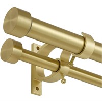 Brass Double Curtain Rods 72 to 144 Inches (6-12