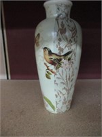 Vase with Birds Butterflies & flowers  10"