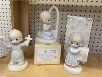 3 PRECIOUS MOMENTS FIGURES W/ BOXES