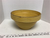 10 in yellow stoneware crock bowl some chips