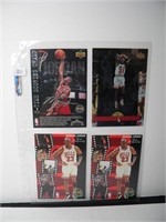 (4) Michael Jordan oversized cards MJ timeframe