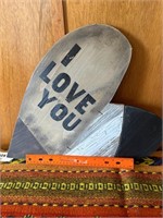 I love you wooden sign
