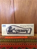 Cowboy wooden sign