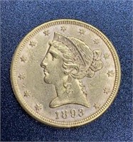 1893 Liberty Head Variety 2 $5 Gold Coin