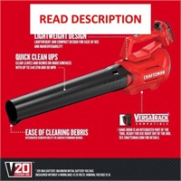 $120  CRAFTSMAN 90-MPH 20V Cordless Leaf Blower