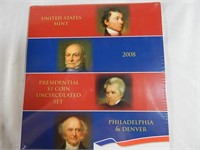 2008 Eight Presidential $1 Coin Set Unc. (2)