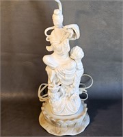 Vintage Asian Figural Porcelain Lamp