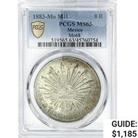 1883-Mo MH Mexico 8R PCGS MS63 Mo68