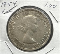 1954 Canada Silver Dollar - Full Water Line (FWL)