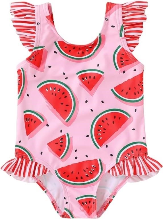 Tiny Cutey Toddler Baby Girls Swimsuit Ruffled Sle