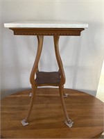 Antique marble top lamp table