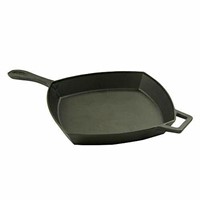 New Bayou Classic 7433 Cast Iron Square Skillet, 1