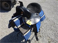 14” saddle with stand and pad and blanket