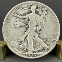 1936-S Walking Liberty Silver (90%) Half Dollar