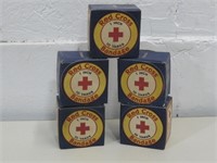 NOS Five Vtg Red Cross Bandages