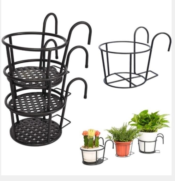 Klvied Outdoor Plant Stand, Pack of 3