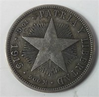 1915 Cuban Silver 40 Centavos