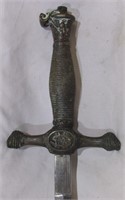 Early Brass Handled Lodge Sword – Fluted brass