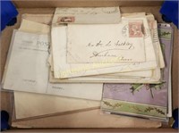 OVER 30 VINTAGE AND ANTIQUE POSTCARDS AND STAMPS