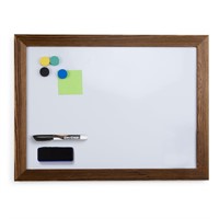 Real Wooden Framed Magnetic Dry Erase Whiteboard,