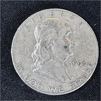 1954-D Franklin Silver Half Dollar