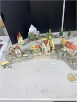 Handcrafted Goebel village miniatures. Hummel