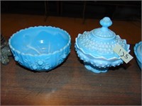 (2) Pieces of Unmarked Fenton Type Glass