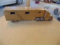 Handmade wooden tractor trailer