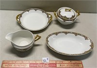 DESIRABLE LIMOGES CREAM AND SUGAR WITH SERVING