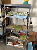 6 Foot Shelving Unit And Contents