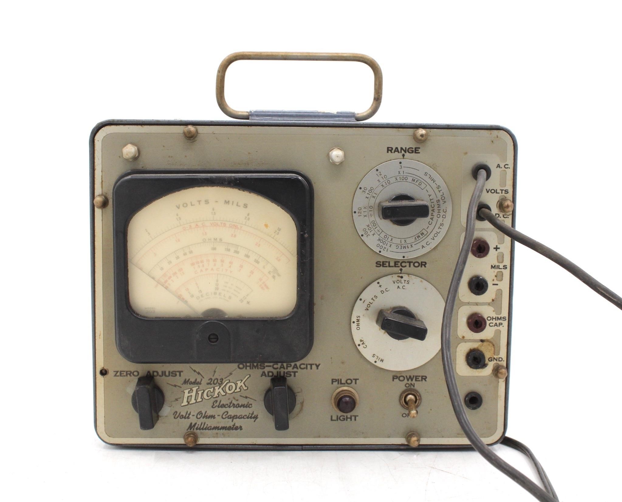 Vintage Electronic Volt-OHM Capacity Milliammeter