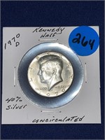 1970-D Silver Kennedy Half Dollar 40% Silver