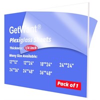 GetWant 1/4 Clear Acrylic Sheet  6mm Thick 18x24 P